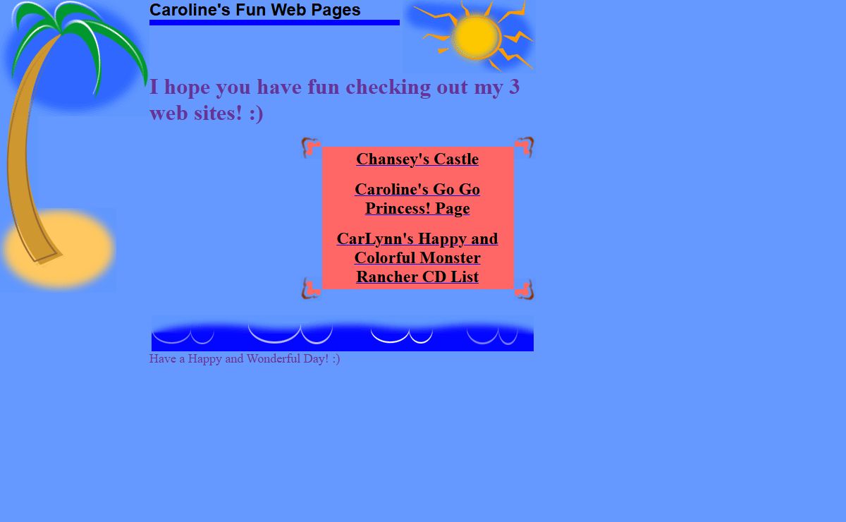 Caroline's Fun Web Pages