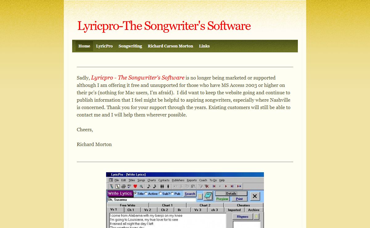 Lyricpro-The Songwriter's Software - Home