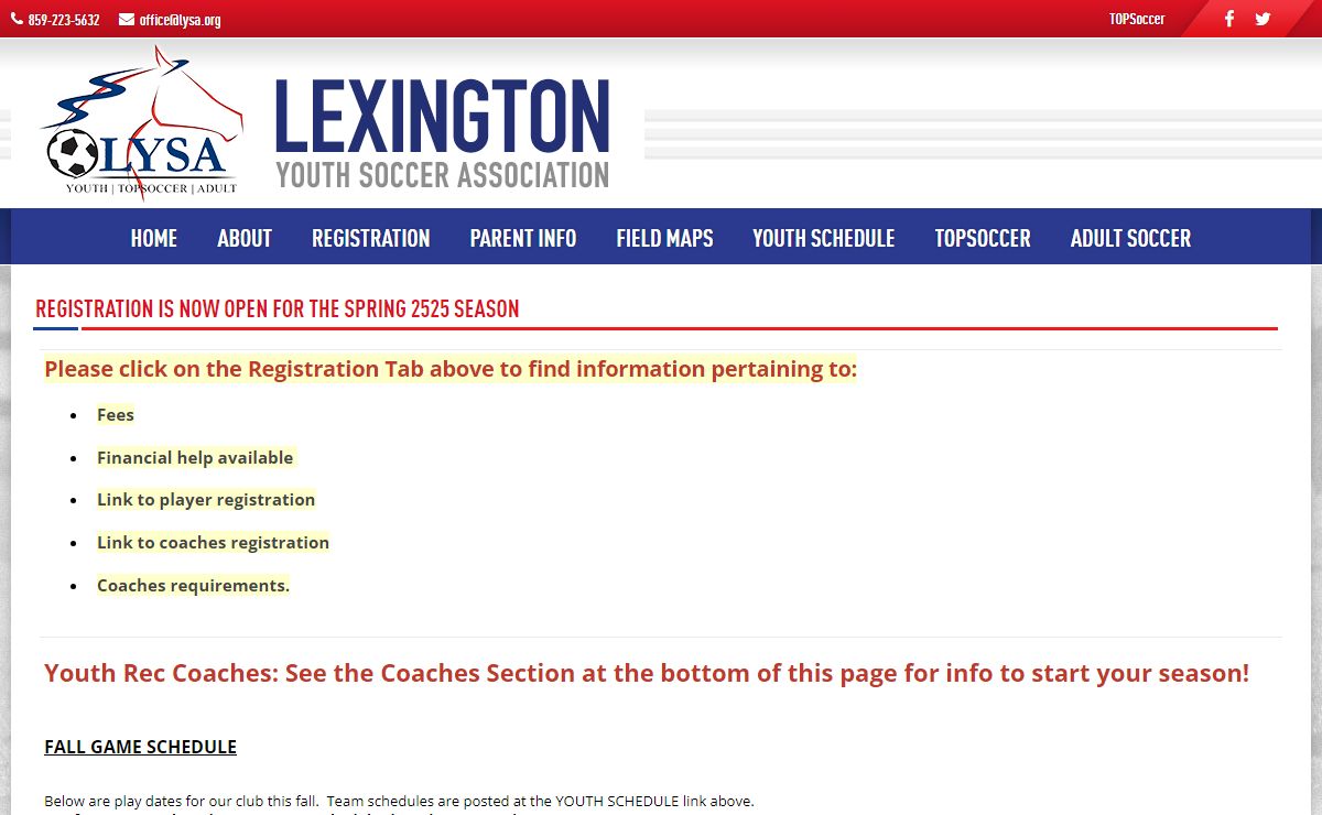 Lexington Youth Soccer Association | Registration is open