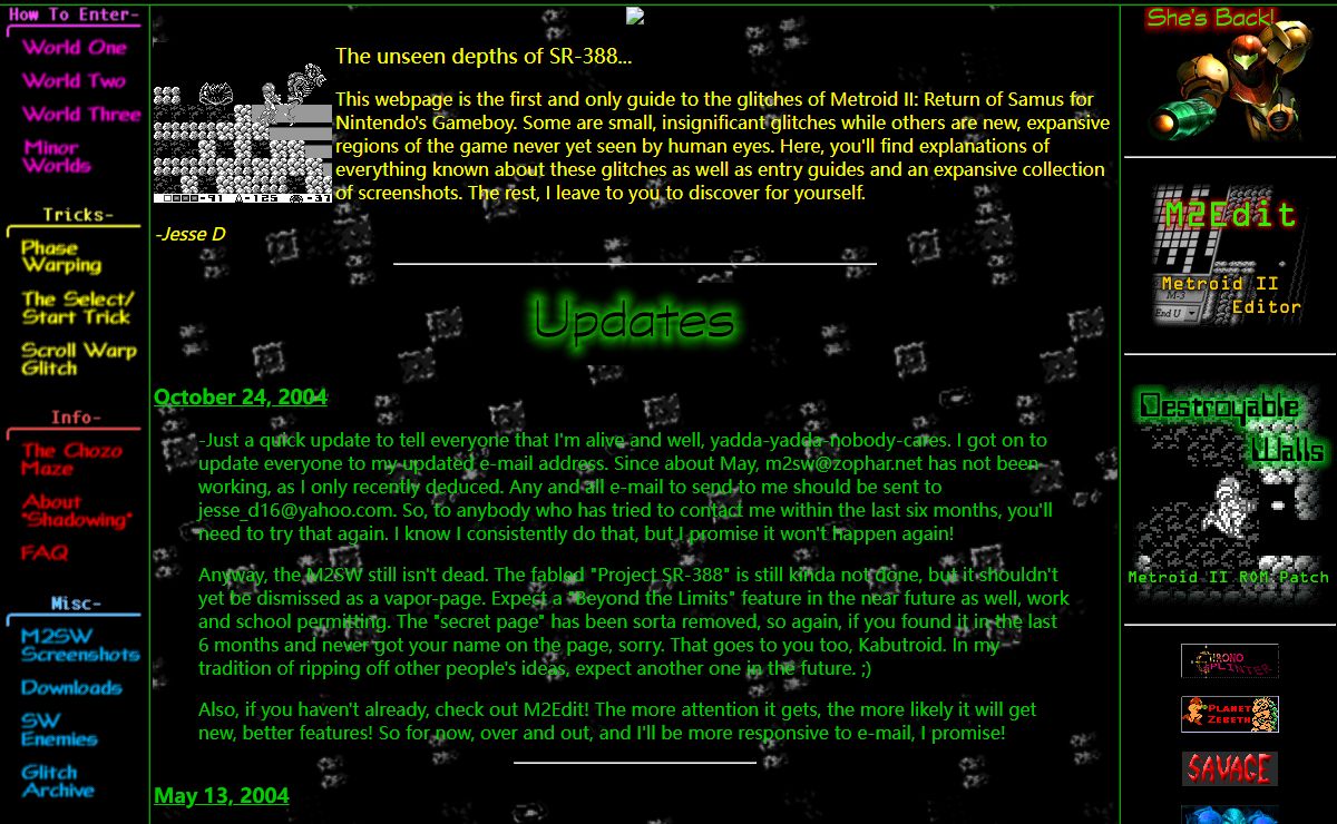 The Metroid II Secret Worlds - m2sw.zophar.net