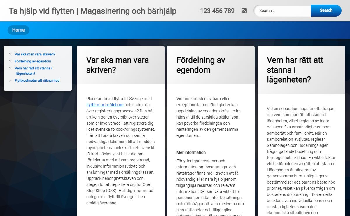 Ta hjälp vid flytten | Magasinering och bärhjälp