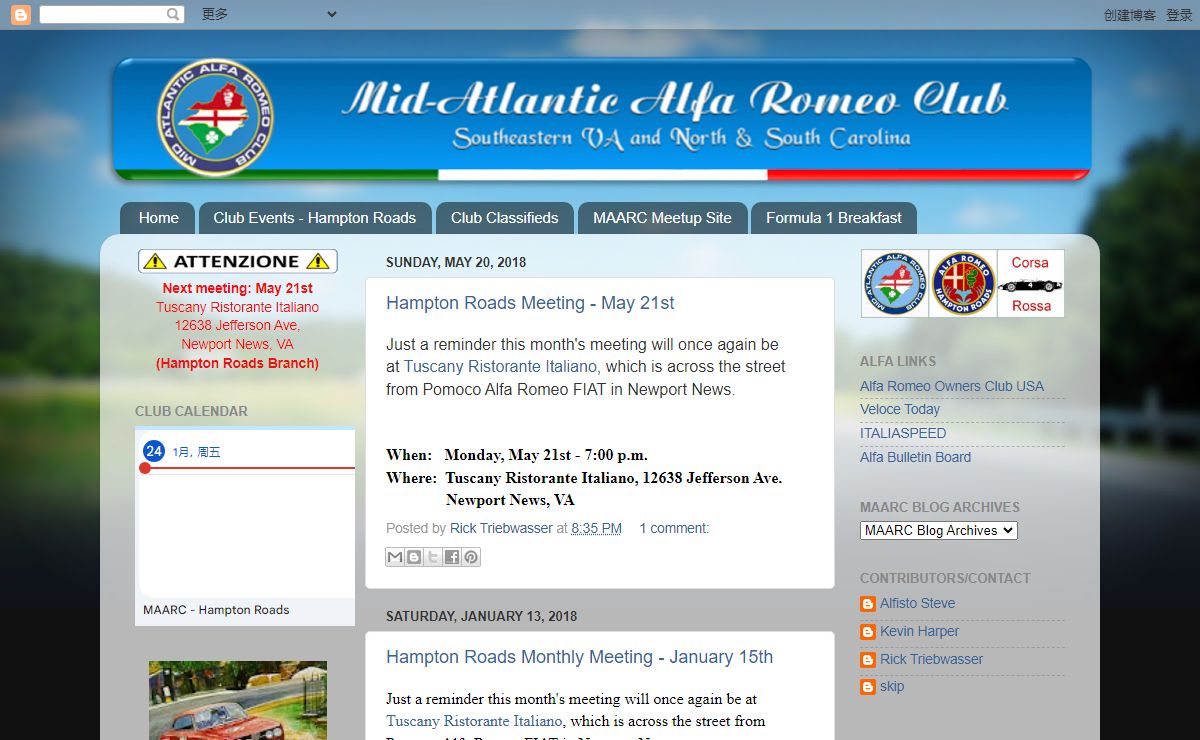 Mid-Atlantic Alfa Romeo Club