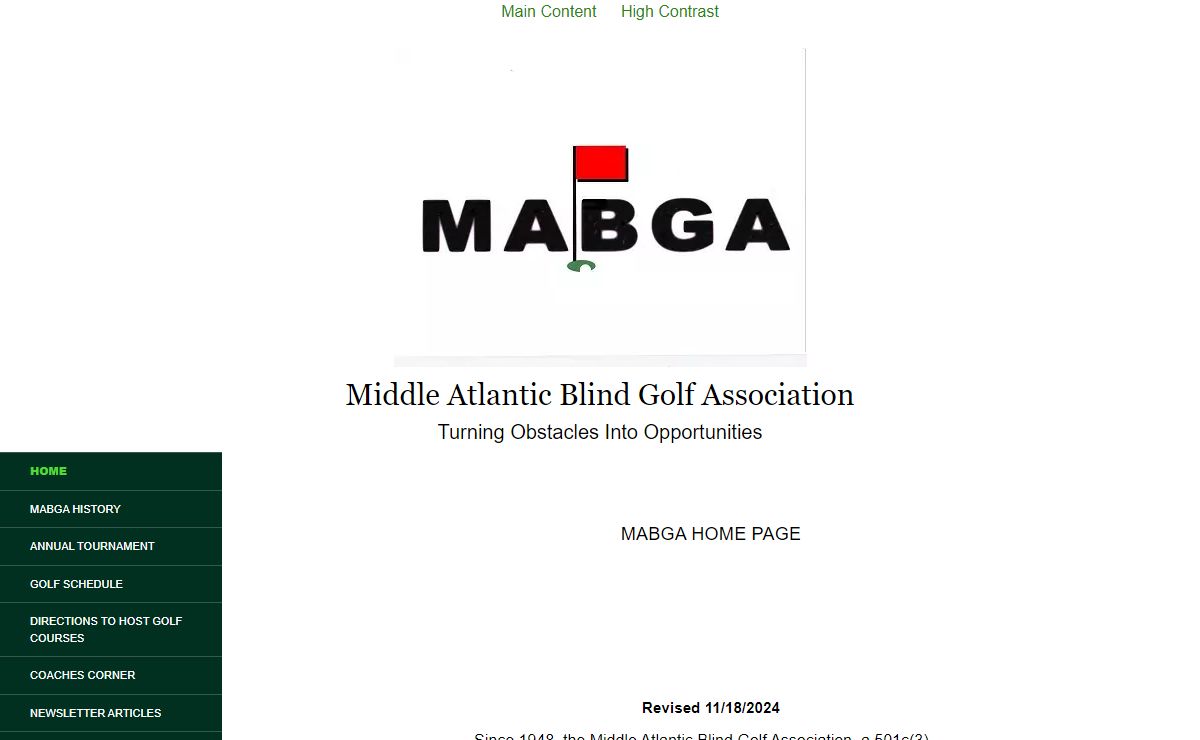 Middle Atlantic Blind Golf Association – Turning Obstacles Into Opportunities