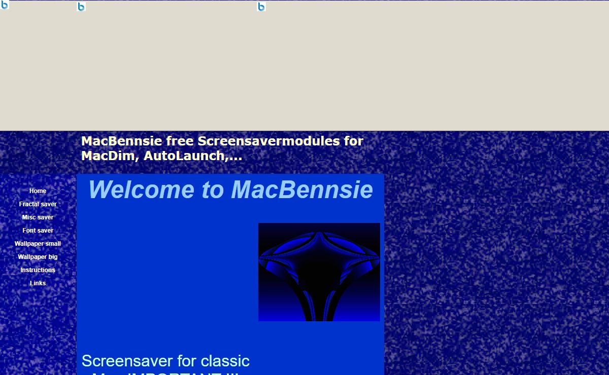 MacBennsie free Screensavermodules for MacDim, AutoLaunch,...