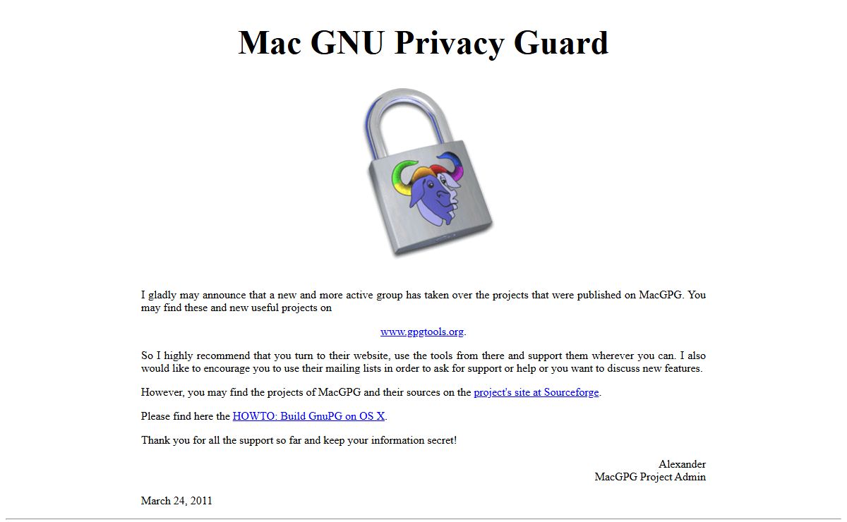Mac GNU Privacy Guard