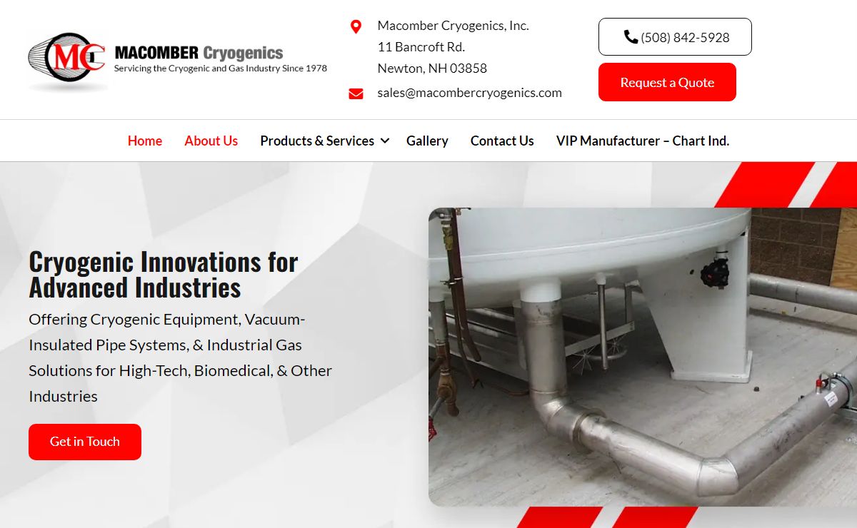 Macomber Cryogenics - Cryogenic Equipment Specialists