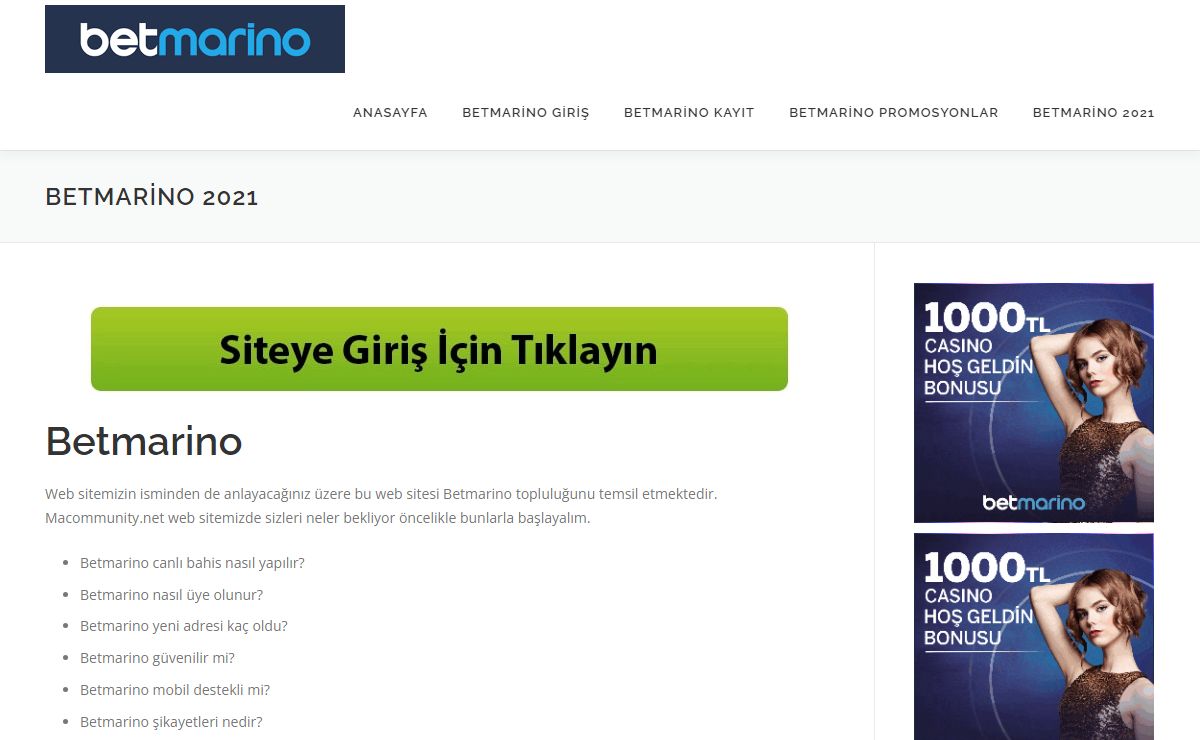 Betmarino Güncel Giriş Adresi İçin Tıklayınız ! | Betmarino