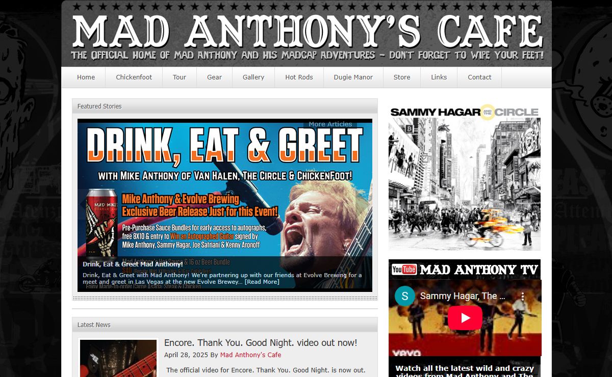 Mad Anthony’s Cafe — The Official Site of Michael Anthony and his Madcap Adventures
