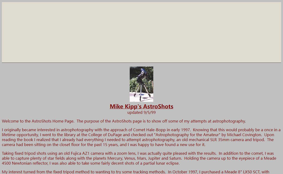 Mike Kipp's AstroShots Home Page
