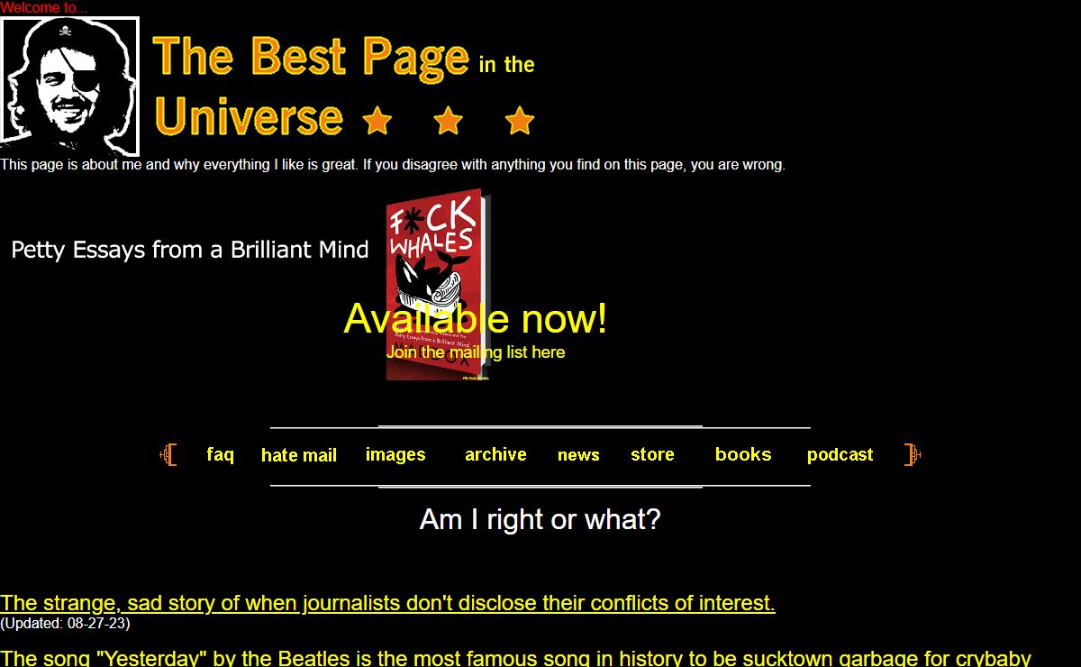 The Best Page In The Universe.