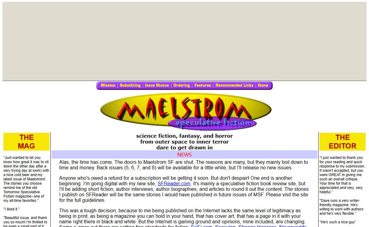 Maelstrom Speculative Fiction
