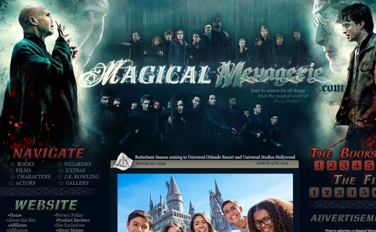 Magical-Menagerie.com - Your Best Source for Harry Potter »» Magical Menagerie: A Harry Potter Fan Site