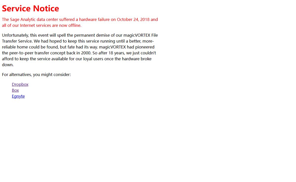 Service Notice
