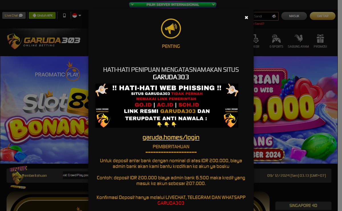 GARUDA303: Link Situs Slot Gacor Online Gampang Menang Maxwin Hari Ini