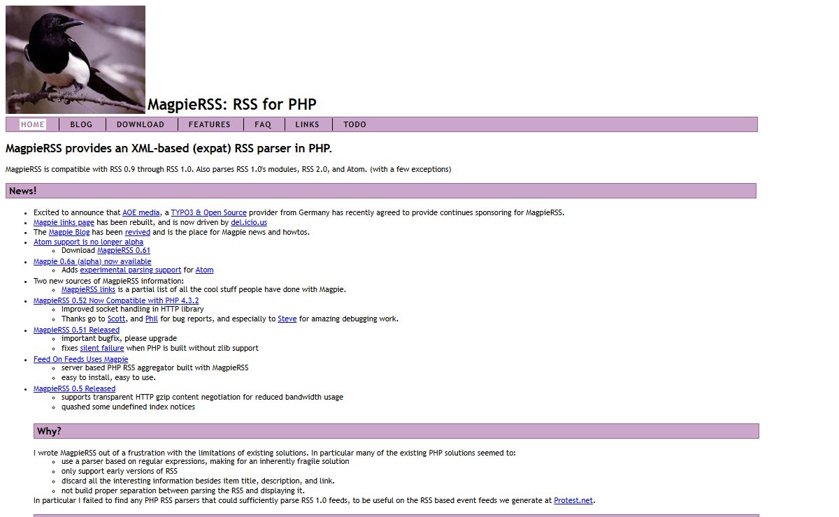Magpie RSS - PHP RSS Parser
