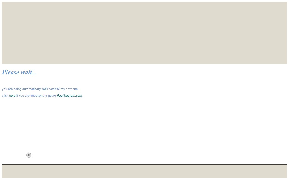 Site moved to PaulMagrath.com