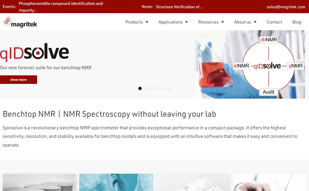 Magritek | Benchtop NMR performance and quality