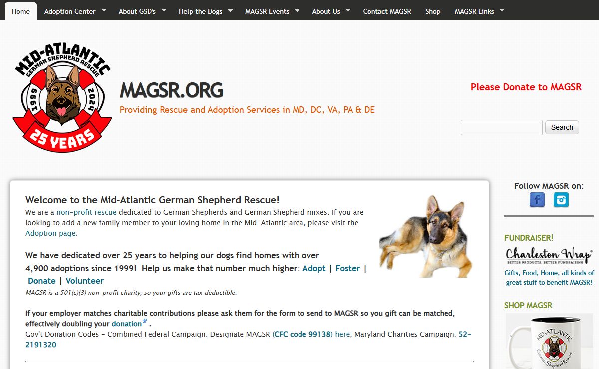 MAGSR.ORG | Providing Rescue and Adoption Services in MD, DC, VA, PA & DE