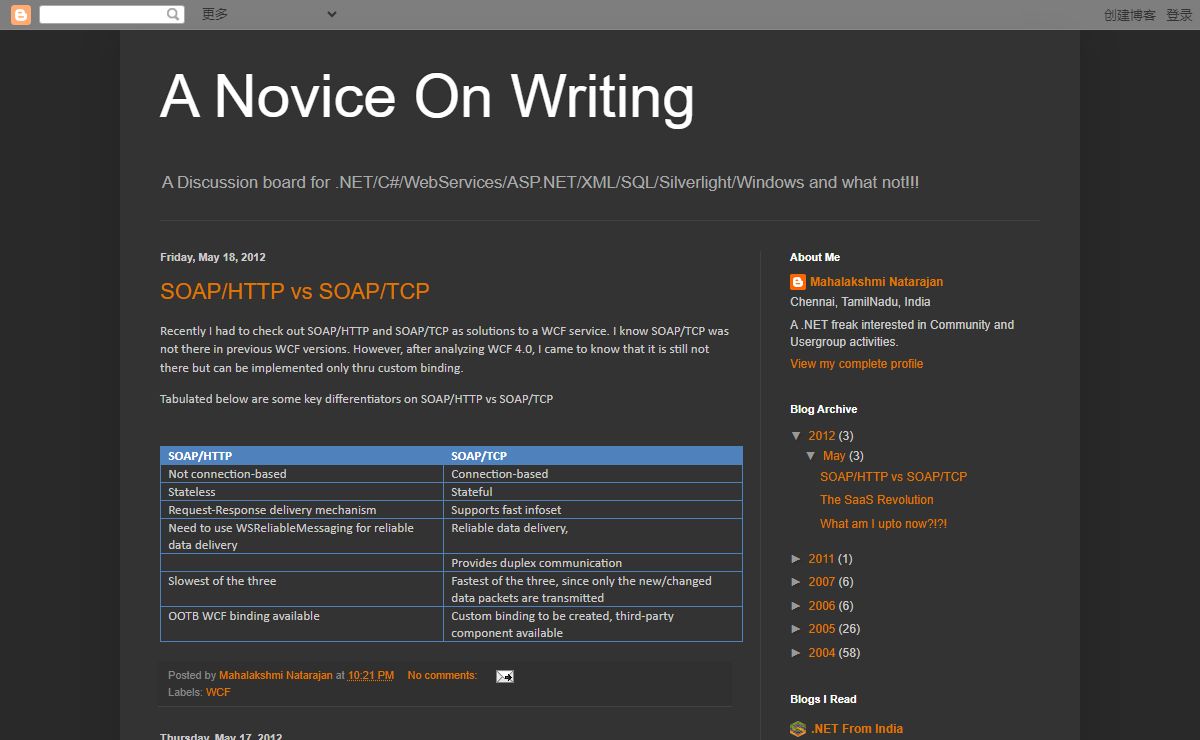 A Novice On Writing