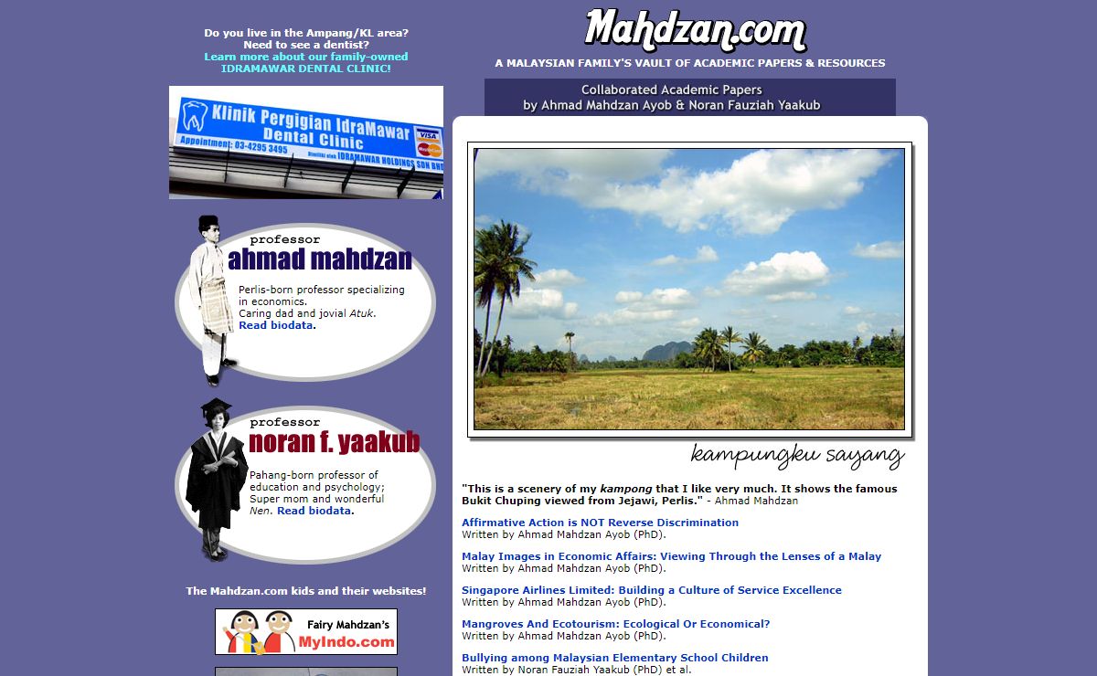 Mahdzan.com: A Malaysian Family's Vault of Academic Papers & Resources