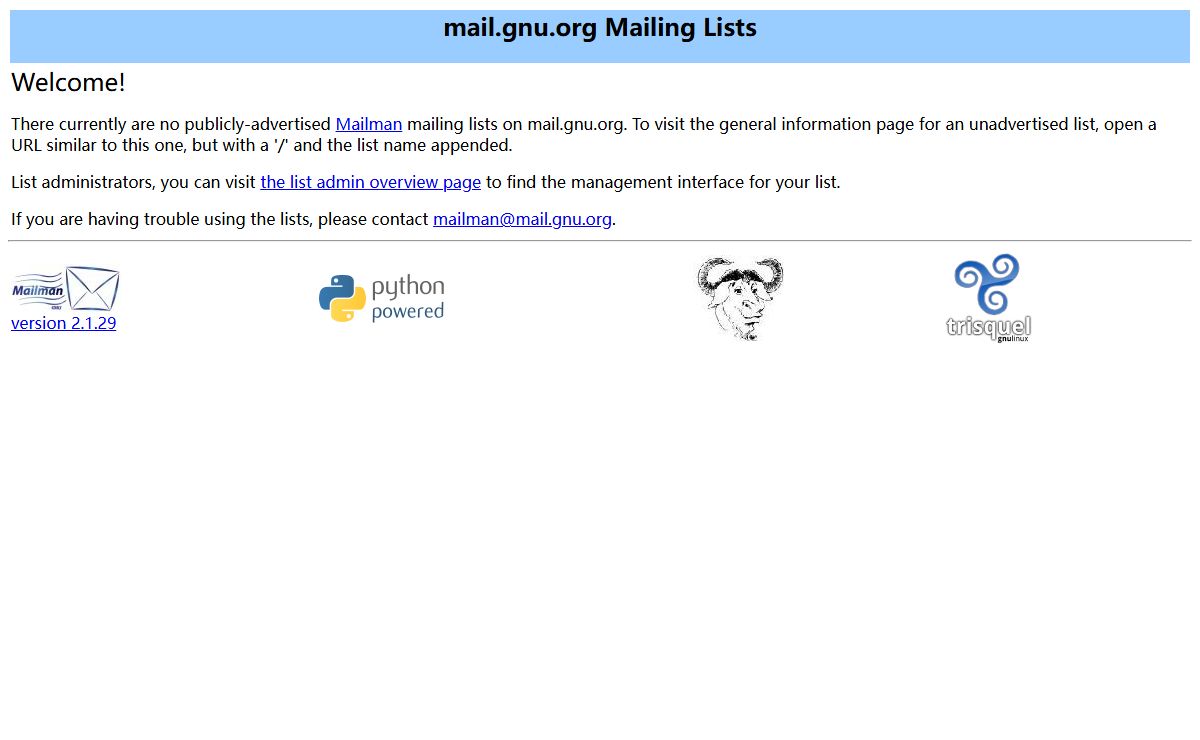 mail.gnu.org Mailing Lists