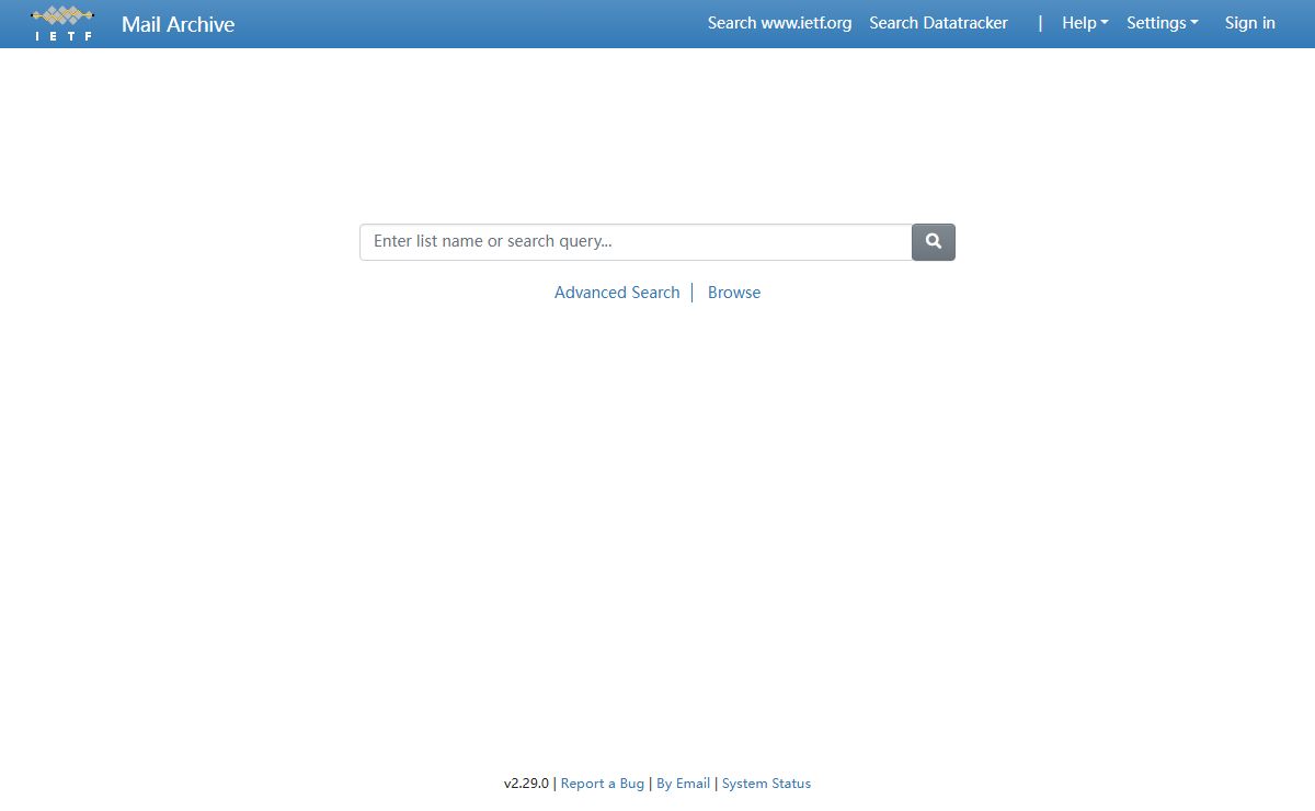 IETF Mail List Archives