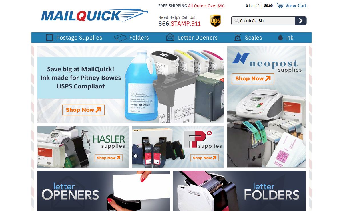 Mail Machine Supplies for Pitney Bowes, Neopost, Hasler and FP