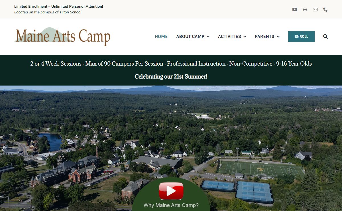 Maine Arts Camp - Limited Enrollment. Unlimited Personal Attention