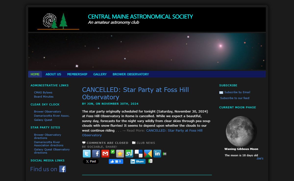 Central Maine Astronomical Society