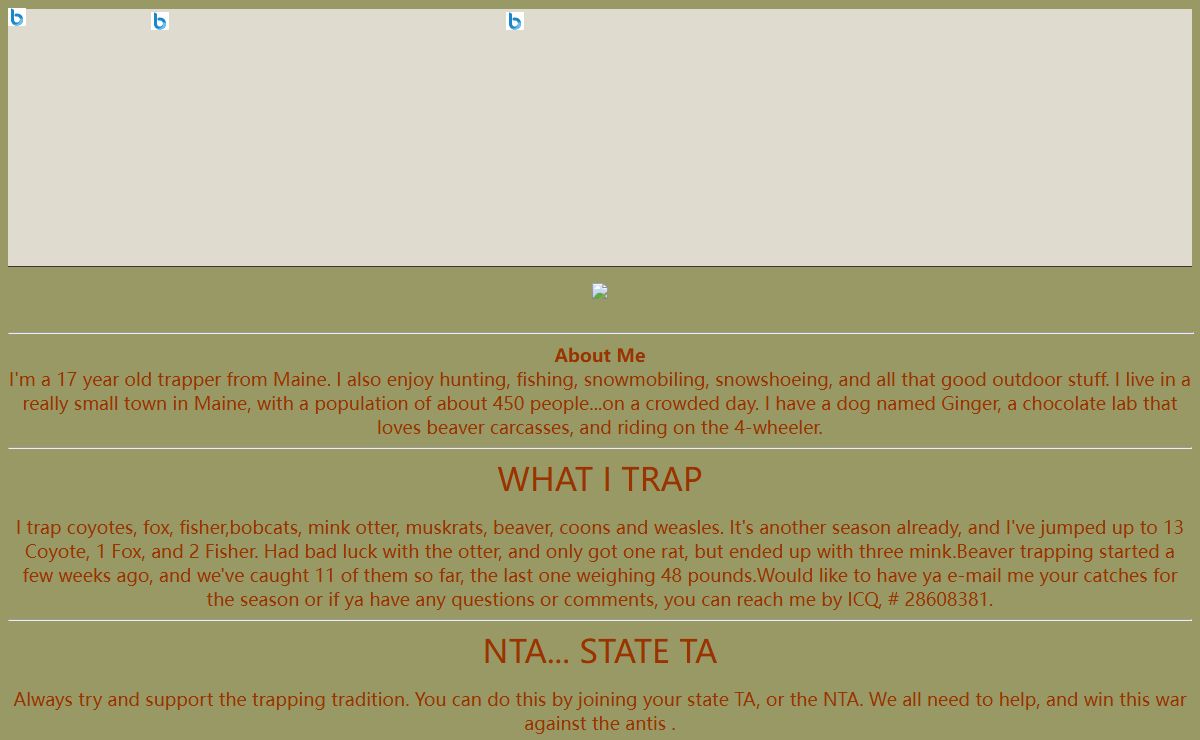 Mainetrapper's page!