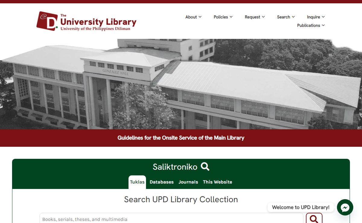 The University Library, University of the Philippines Diliman – Discovering Connections, Connecting Discoveries at The University Library Diliman