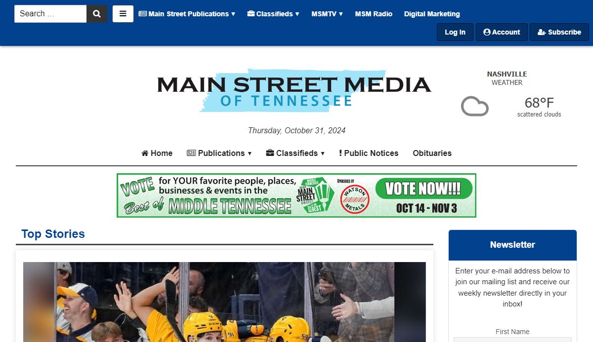 Front Page - Main Street Media of Tennessee