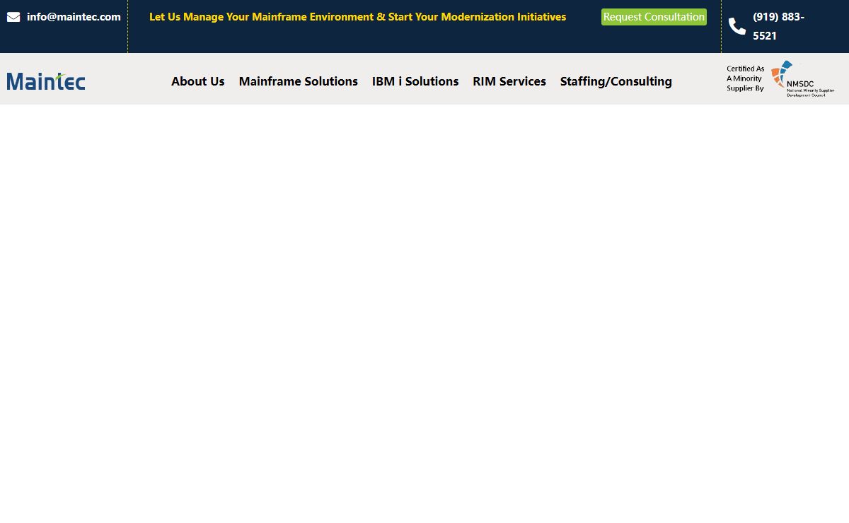 Leader in Mainframe Services | Maintec