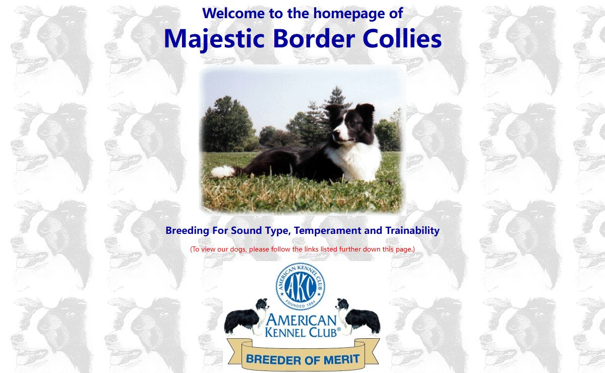 Majestic Web Page