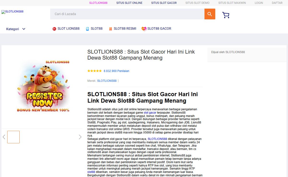 SLOTLIONS88 : Situs Slot Gacor Hari Ini Link Dewa Slot88 Gampang Menang