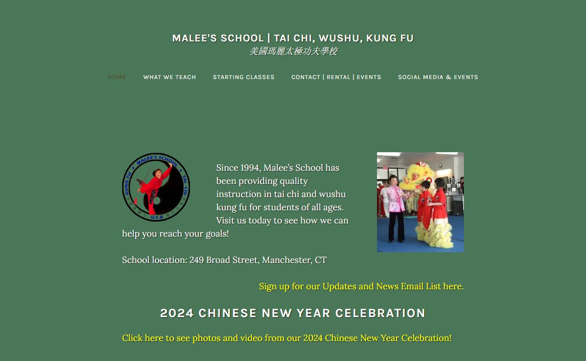 Malee's School | Tai Chi, Wushu, Kung Fu – 美國瑪麗太極功夫學校
