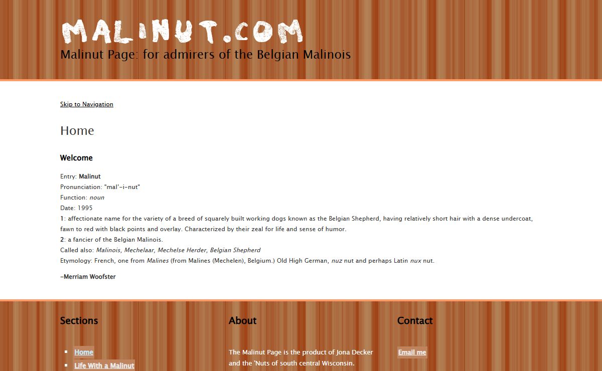 Malinut PageHome - Malinut Page |\.-./|