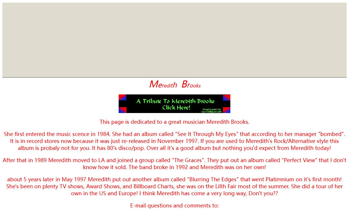 Meredith Brooks: Blurring The Edges
