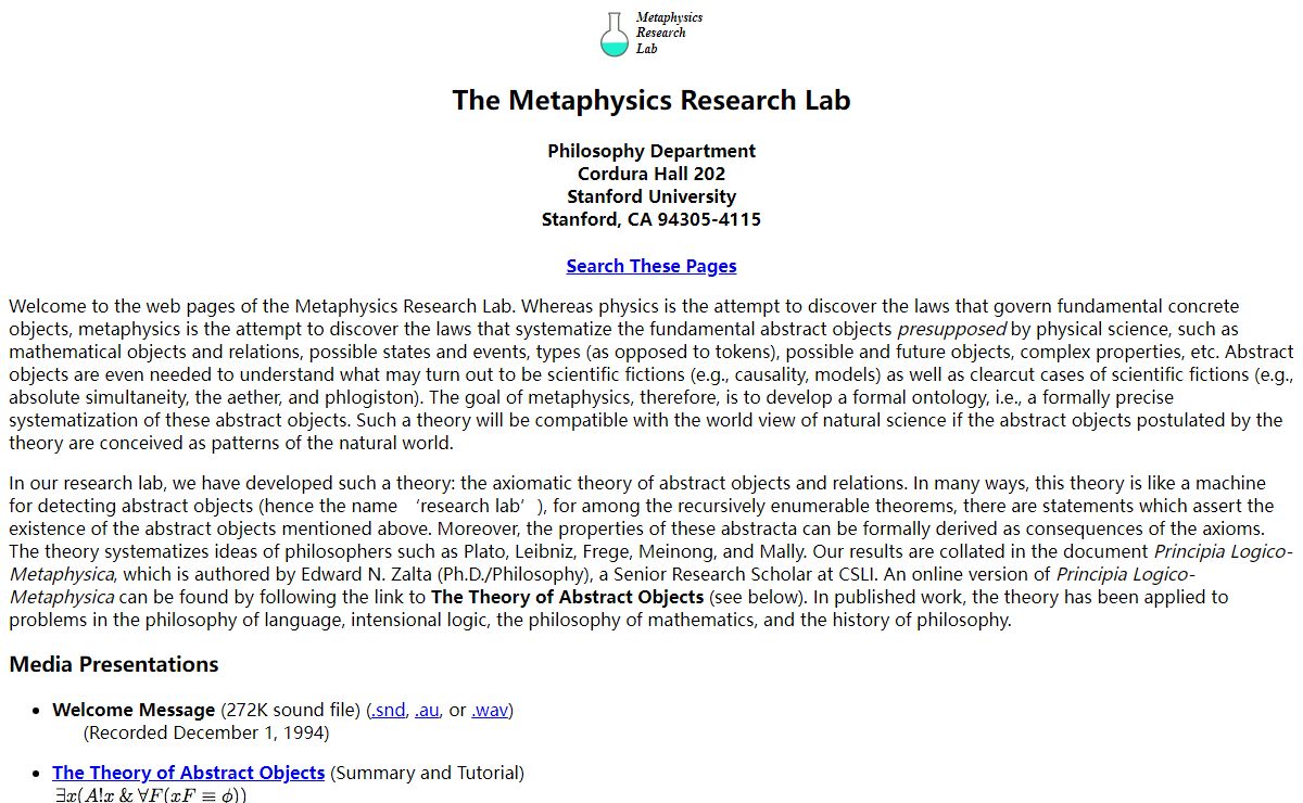 The Metaphysics Research Lab