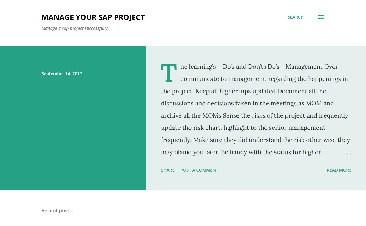 Manage Your SAP Project