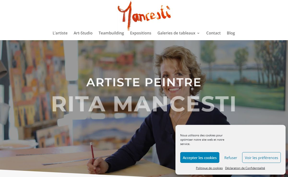 Galerie d'art à Rolle - Rita Mancesti, Artiste-Peintre suisse
