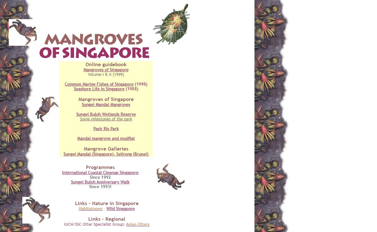 mangroves of singapore homepage