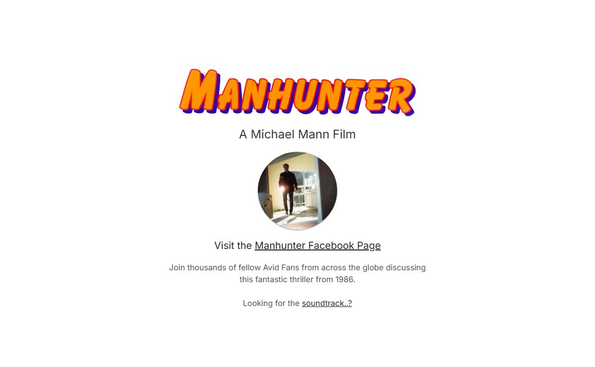 Manhunter (1986) A Michael Mann Film