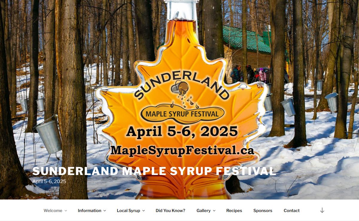 Sunderland Maple Syrup Festival – April 5-6, 2025