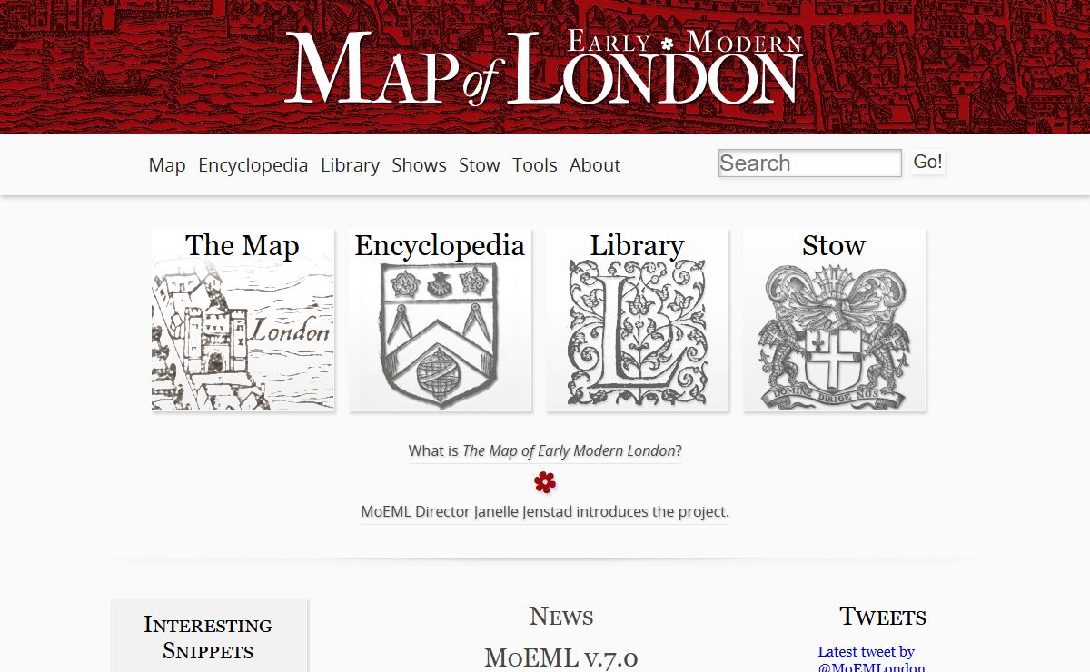 MoEML: The Map of Early Modern London