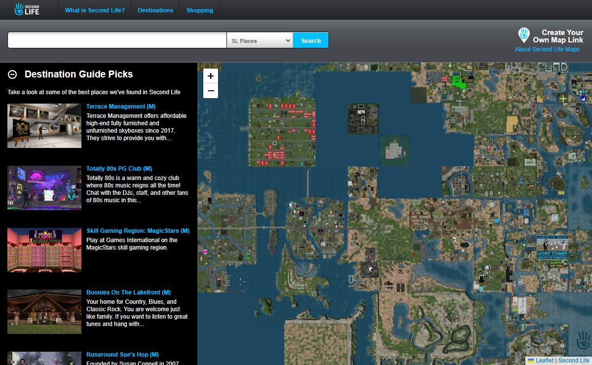 Second Life Maps