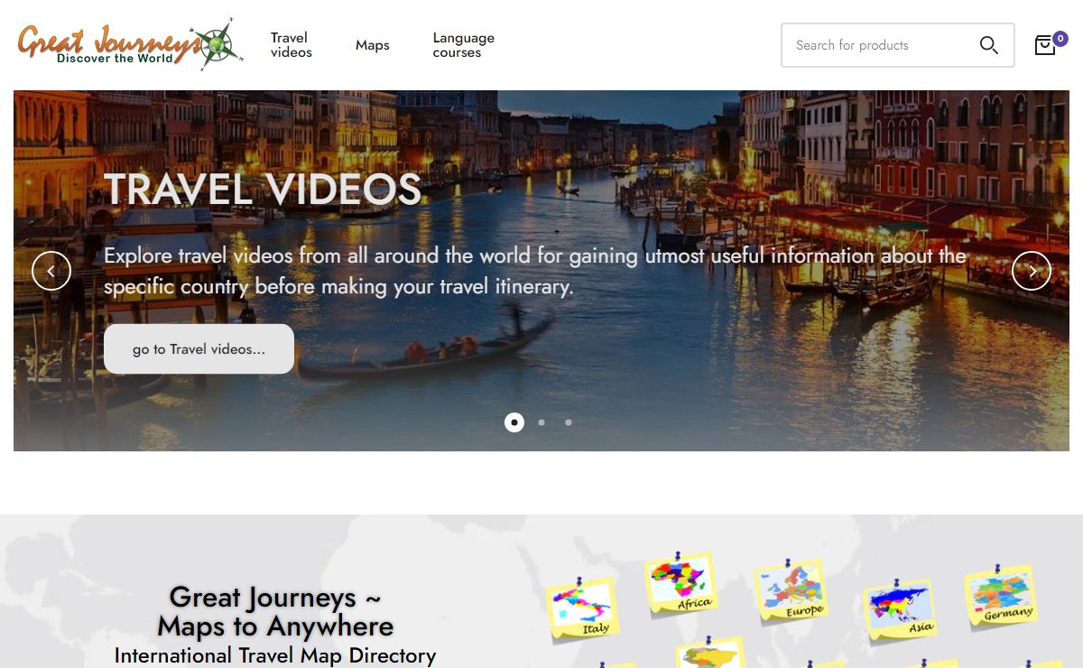 Detailed Road Maps, Travel Videos, Language Courses