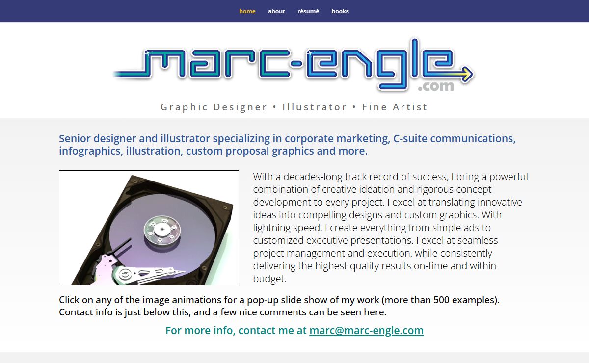 Marc Engle - Art Director, Graphic Designer, Infographics Pro and Presentation Specialist