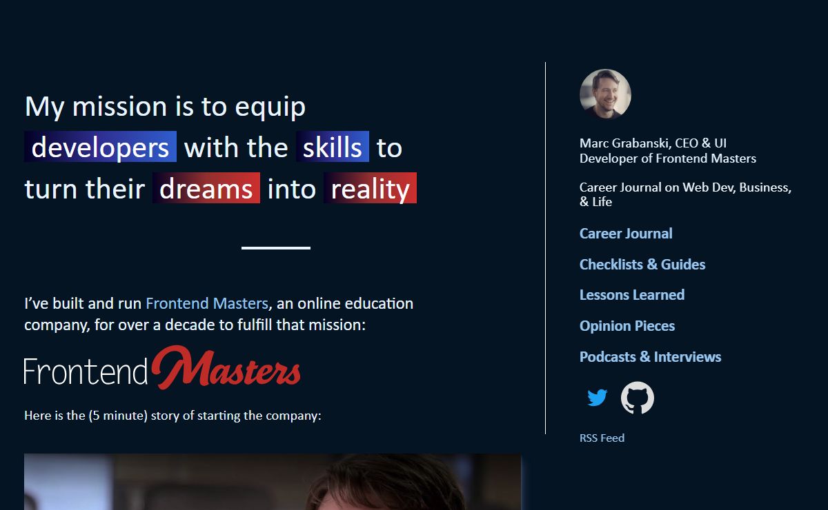 Marc Grabanski's Career Journal on Web Dev, Business, & Life