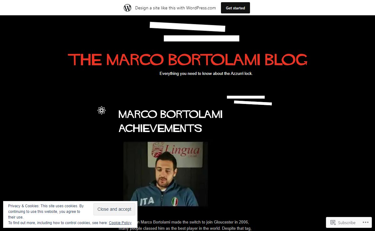 The Marco Bortolami Blog | Everything you need to know about the Azzurri lock.